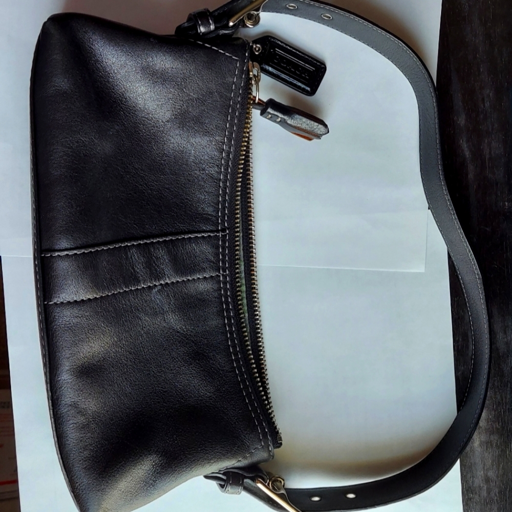 COACH Black Leather Clutch Bag-G05S-7461 10 x 4 1/2 x 2"